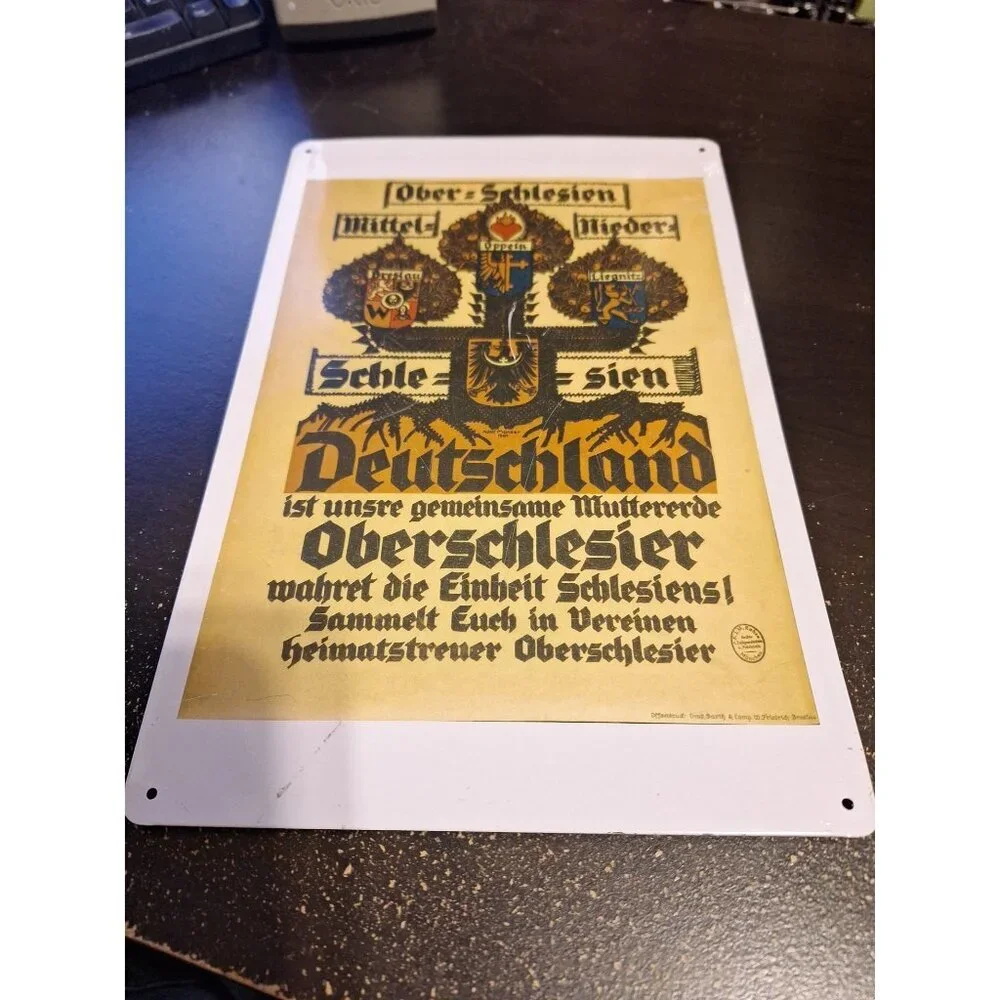 Oberschlesier Metal Tin Sign 8